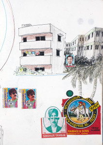 indien, 2013, collage auf papier